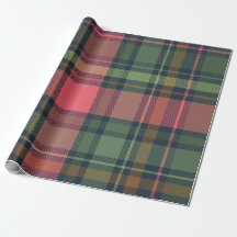 Feestelijk Winter Plaid Kerstpakpapier Donker