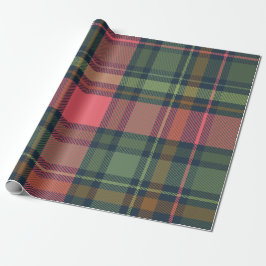 Feestelijk Winter Plaid Kerstpakpapier Donker Cadeaupapier