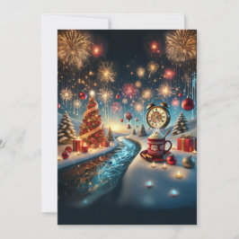 Feestelijk Winter Wonderland met Warme Chocolade Feestdagenkaart