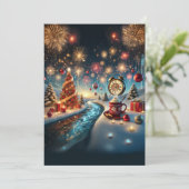 Feestelijk Winter Wonderland met Warme Chocolade Feestdagenkaart (Staand voorkant)