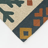 Feestelijk winterbospatroon fleece deken (Hoek)