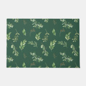 Feestelijk wintergroen Botanisch groen gebladerte Deurmat (Voorkant)