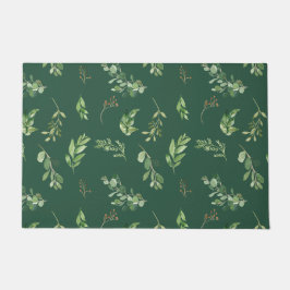 Feestelijk wintergroen Botanisch groen gebladerte Deurmat
