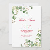 Feestelijk wintergroen Elegant Botanisch feest Feestdagenkaart (Voorkant)