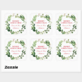 Feestelijk wintergroen | Vakantie Ronde Sticker (Vel)