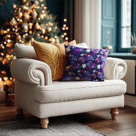 Feestelijk Winterkussen - Paarse Kussen