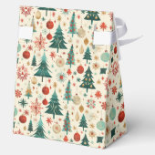 Feestelijk Winterpatroon Baby shower Bedankdoosjes (Achterkant)