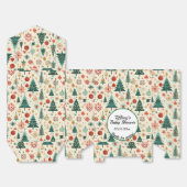 Feestelijk Winterpatroon Baby shower Bedankdoosjes (Ongevouwen)