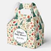 Feestelijk Winterpatroon Baby shower Bedankdoosjes (Voorkant)