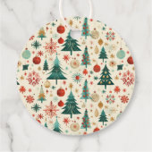 Feestelijk Winterpatroon Baby shower Bedankjes Labels (Achterkant)