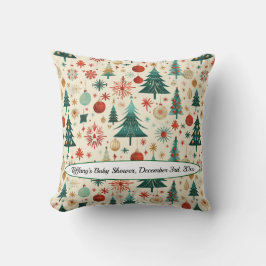 Feestelijk Winterpatroon Baby shower Kussen