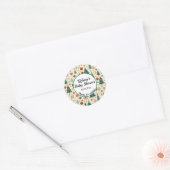 Feestelijk Winterpatroon Baby shower Ronde Sticker (Envelop)