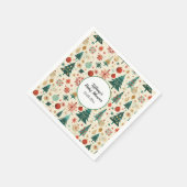 Feestelijk Winterpatroon Baby shower Servet (Hoek)
