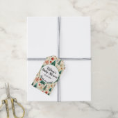 Feestelijk Winterpatroon Babyfeestje Cadeaulabel (Met Touw)