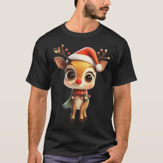 feestelijk winterrendier t-shirt