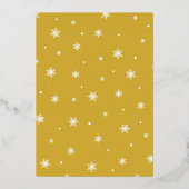 Feestelijk Wit Goud 3 Foto Kerstmis Folie Feestdagenkaart (Achterkant)