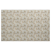 Feestelijk wit goud bewerkt leer stof (Fat Quarter)