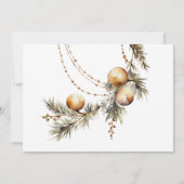 Feestelijk Wit & Goud Kerst Vrijgezellenfeest Kaart (Achterkant)