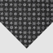 Feestelijk wit sneeuwvlok kerstpatroon tissuepapier (Detail)
