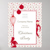 Feestelijk Zakelijk Kerstfeest Welkom Poster (Voorkant)
