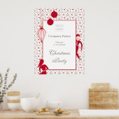 Feestelijk Zakelijk Kerstfeest Welkom Poster (Keuken)