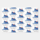 Feestelijk Zee Leeuwen Zeeen in Groeten Waterverf Inpakpapier Vel (Voorkant 3)