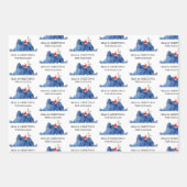 Feestelijk Zee Leeuwen Zeeen in Groeten Waterverf Inpakpapier Vel (Voorkant 2)