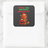 Feestelijk? Zeker. Functioneel? Absoluut Niet –  Vierkante Sticker (Tas)