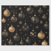 Feestelijk Zwart en Goud Cadeaupapier (Vlak)