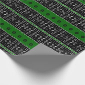Feestelijk zwart en groen modderdoek inpakpapier (Hoek)