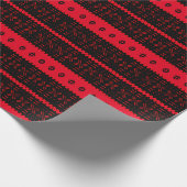 Feestelijk zwart en rood modderdoek inpakpapier (Hoek)