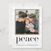 Feestelijk zwart gebladerte print foto Kerstmis vr Kaart (Voorkant)