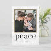 Feestelijk zwart gebladerte print foto Kerstmis vr Kaart (Staand voorkant)