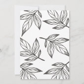 Feestelijk zwart gebladerte print foto Kerstmis vr Kaart (Achterkant)