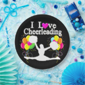 FEESTELIJK ZWART IK HOU VAN CHEERLEADERPAPIER BORD (Feest)