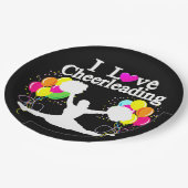 FEESTELIJK ZWART IK HOU VAN CHEERLEADERPAPIER BORD (Gekanteld)