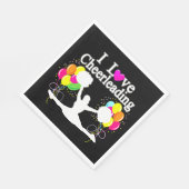 FEESTELIJK ZWART IK HOU VAN CHEERLEADERPAPIEREN SE SERVET (Hoek)