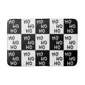 Feestelijk Zwart Wit Ho Slogan Kerstpatroon Badmat (Voorkant)