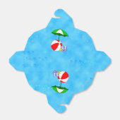 Feestelijk Zwembal Paraplu Favorietendoos Bedankdoosjes (Uitgevouwen)