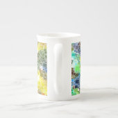 Feestelijk zwevend blokkunstwerk porselein kop (Achterkant)