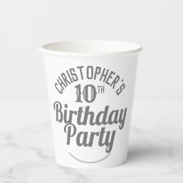 Feestelijke 10e verjaardag papieren bekers
