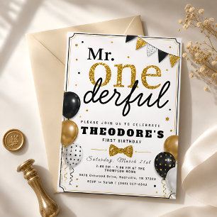 Feestelijke 1e verjaardag Mr. ONEderful Kaart