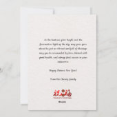 Feestelijke 2025 Lantaarn & Blessings Lunar Nieuwj Feestdagenkaart (Achterkant)