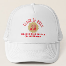 Feestelijke 20e klasreünieparty trucker pet