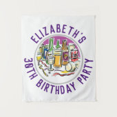 Feestelijke 30e Verjaardag Tapijt Wandkleed (Voorkant)