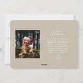 Feestelijke 3-foto kerst Kaart (Achterkant)