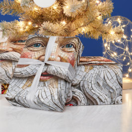 Feestelijke 3D mozaïek kerstcadeau verpakkingsrol Cadeaupapier