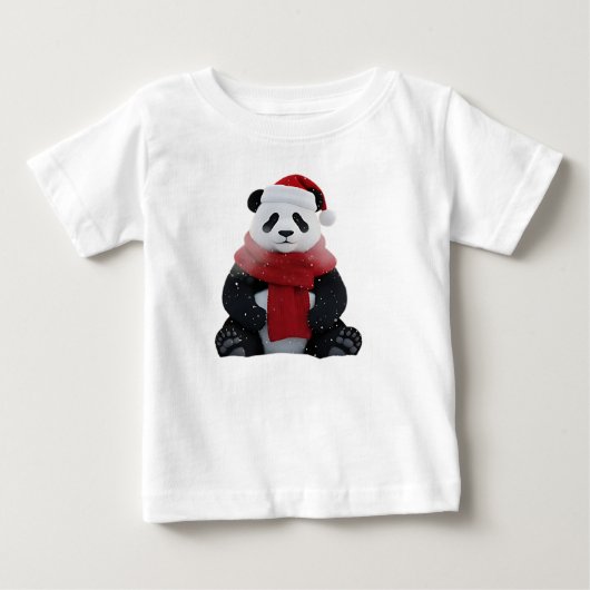 Feestelijke 3D-panda in winterbos (Voorkant)