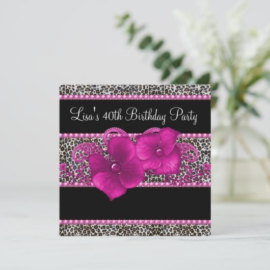 Feestelijke 40ste verjaardag van een vrouw met lui kaart (Staand voorkant)