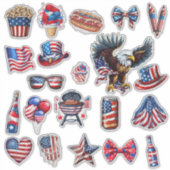 Feestelijke 4 juli-viering sticker (Voorkant)